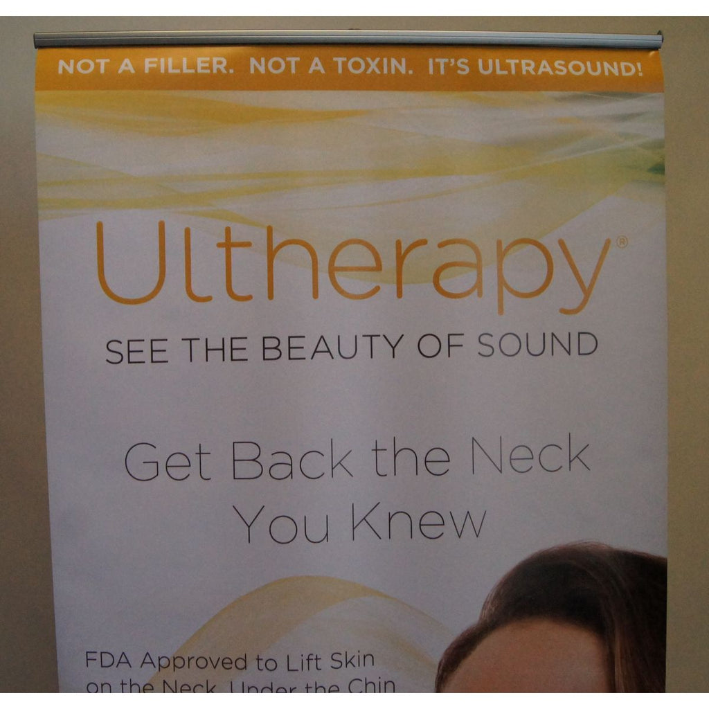 Ultherapy Lift Skin Tightening Chin Neck Vinyl Office Display 32in x 85in Banner