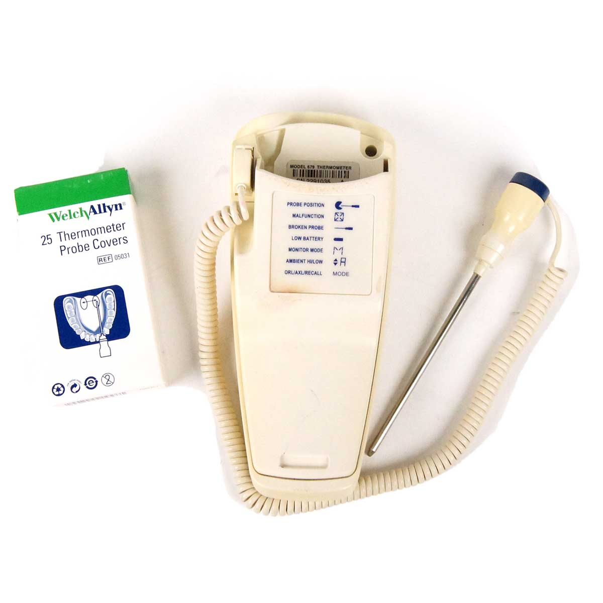 Welch Allyn 679 SureTemp Thermometer with Extra Probe Covers Sure Temp Yellowing