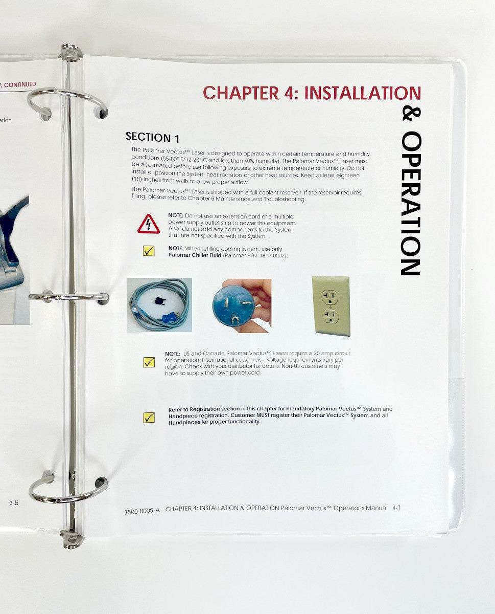 PALOMAR VECTUS OPERATOR'S MANUAL AND TREATMENT GUIDE