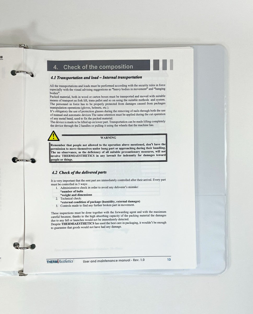 THERMIAESTHETICS THERMI SMOOTH 250 MANUAL Rev 1.0