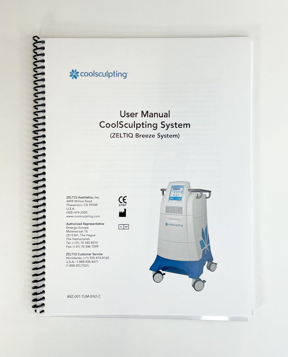 Zeltiq CoolSculpting User Manual Breeze System Setup Guide BRZ-001-TUM-EN2-C