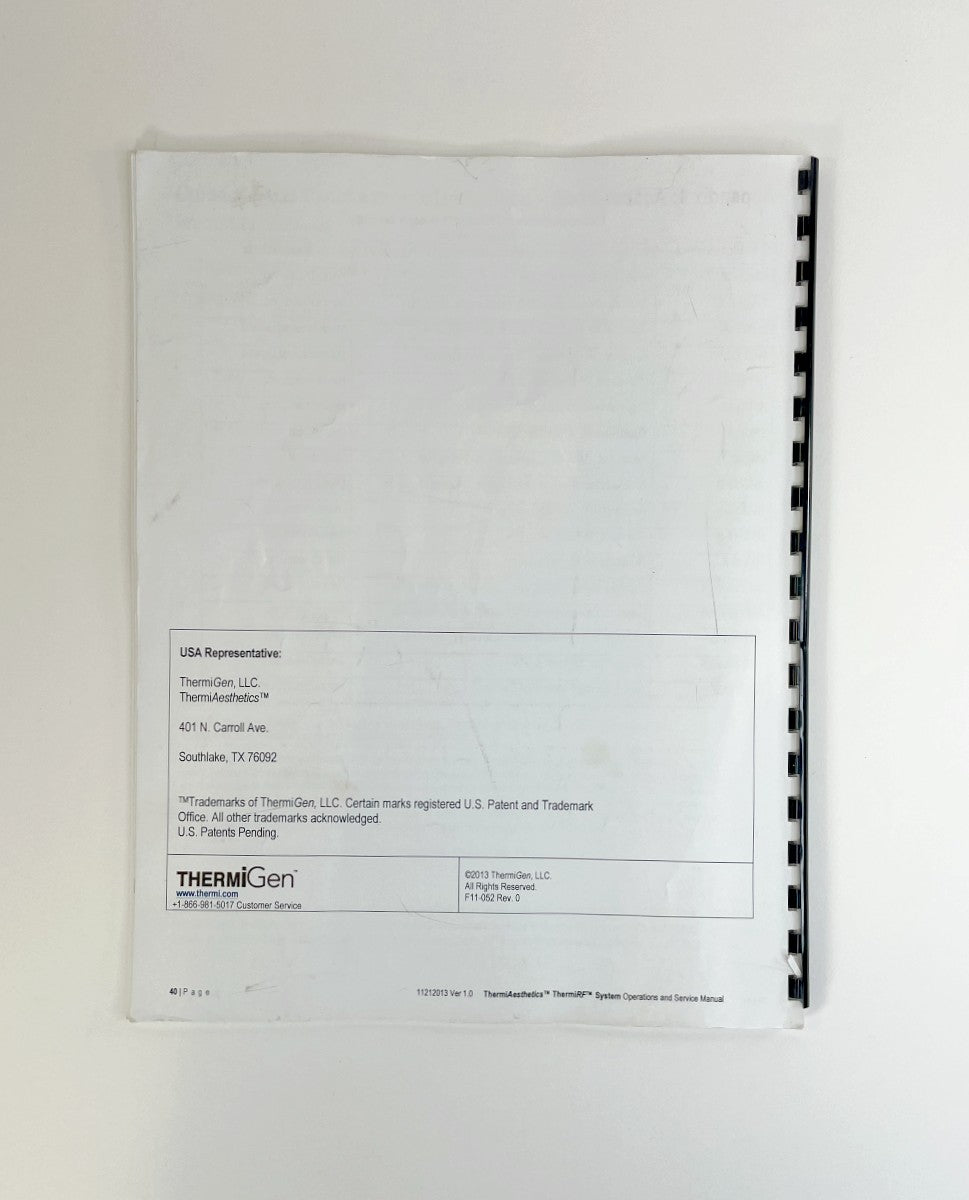 ThermiRF System User Manual Operator