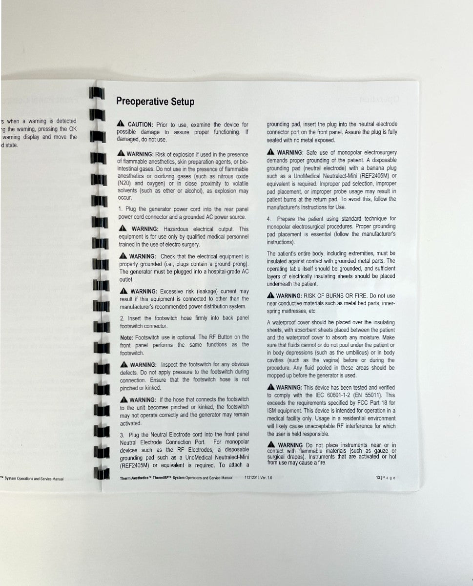 ThermiRF System User Manual Operator