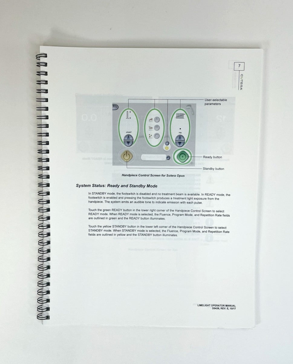 CUTERA limelight Operator Manual D0436 EXP 2017