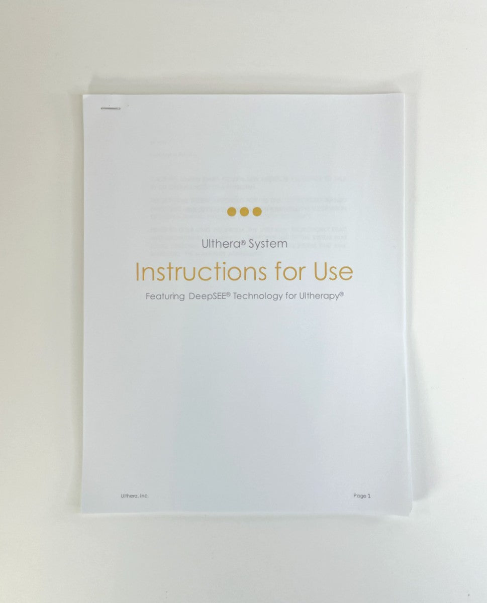 ULTHERA Inc Handbook of Merz Pharmaceuticals 1004125IFU Rev. J