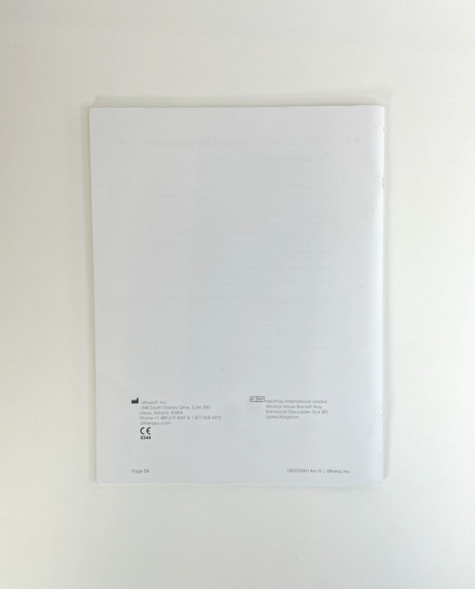 ULTHERA Inc Handbook of Merz Pharmaceuticals Manuals 1002539IFU Rev B