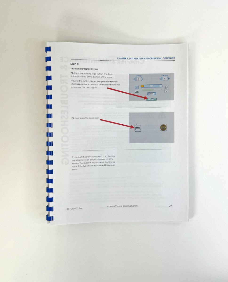 PALOMAR Acleara Operator’s Manual and Treatment Guide 20-TC100-03.AA