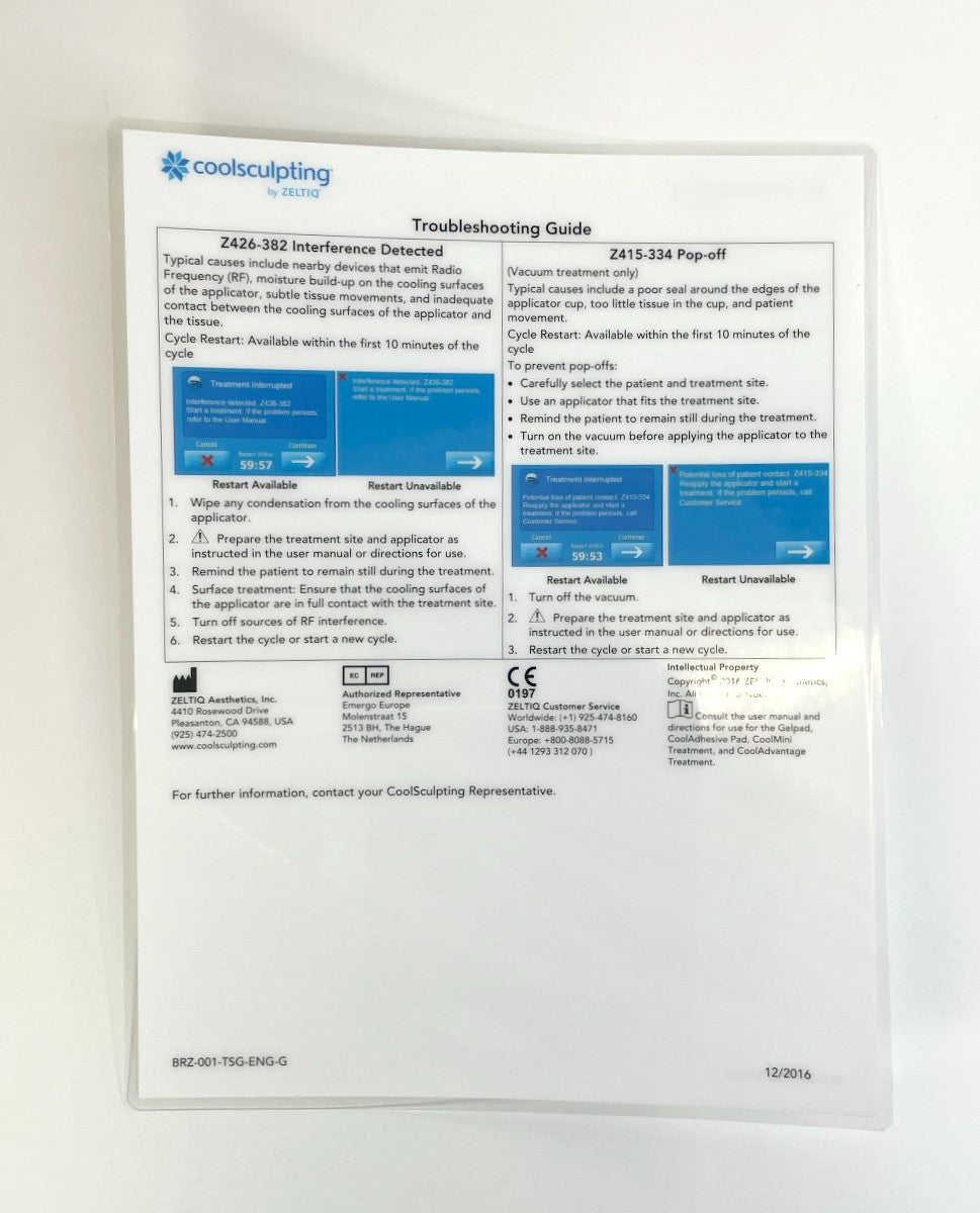 COOLSCULPTING by ZELTIQ BROCHURE BRZ-001-T56-ENG-G