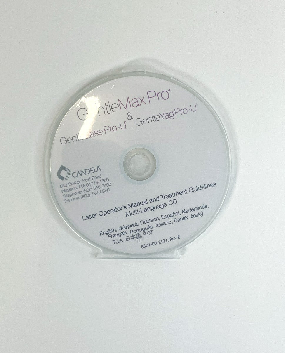 Candela GentleMAXPro Laser Operators Manual Video DVD 8501-00-2121