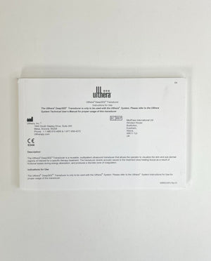 Ulthera DeepSEE Transducer Instructions 1000511|FU