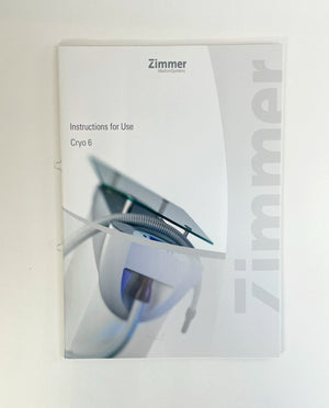 Zimmer MedizinSystems Instructions for Use Cryo 6 Cold Air Chiller Unit