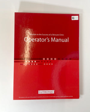 Lutronic LaseMD Success of a Skincare Clinic Operator’s Manual 4100166612 Rev 1.2