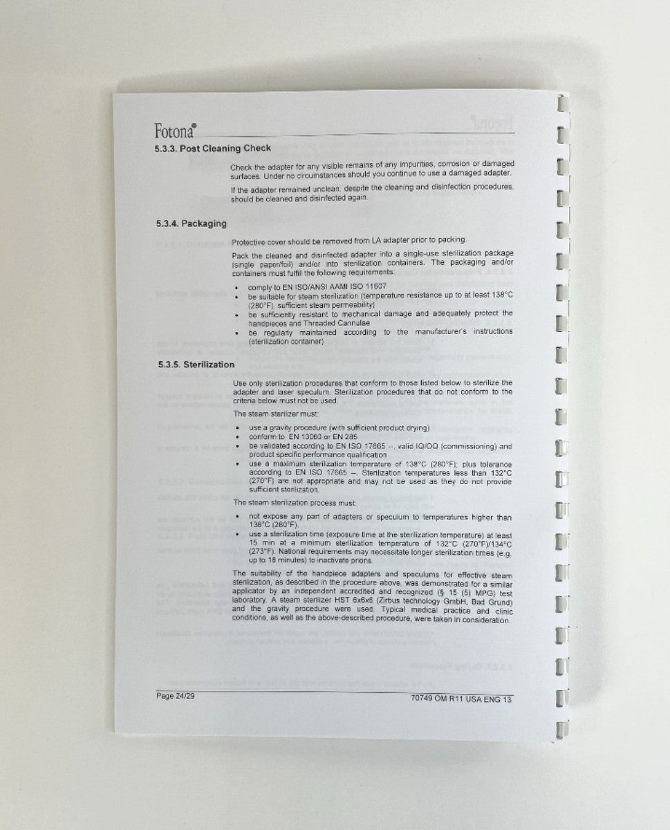 FOTONA Operator Manual Yag Optical Handpiece R1170749USA ENG 13