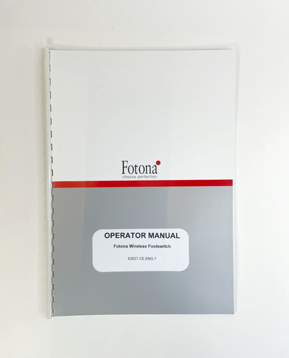 FOTONA Operator Manual Fotona Wireless Footswitch 83637 CE ENG 7