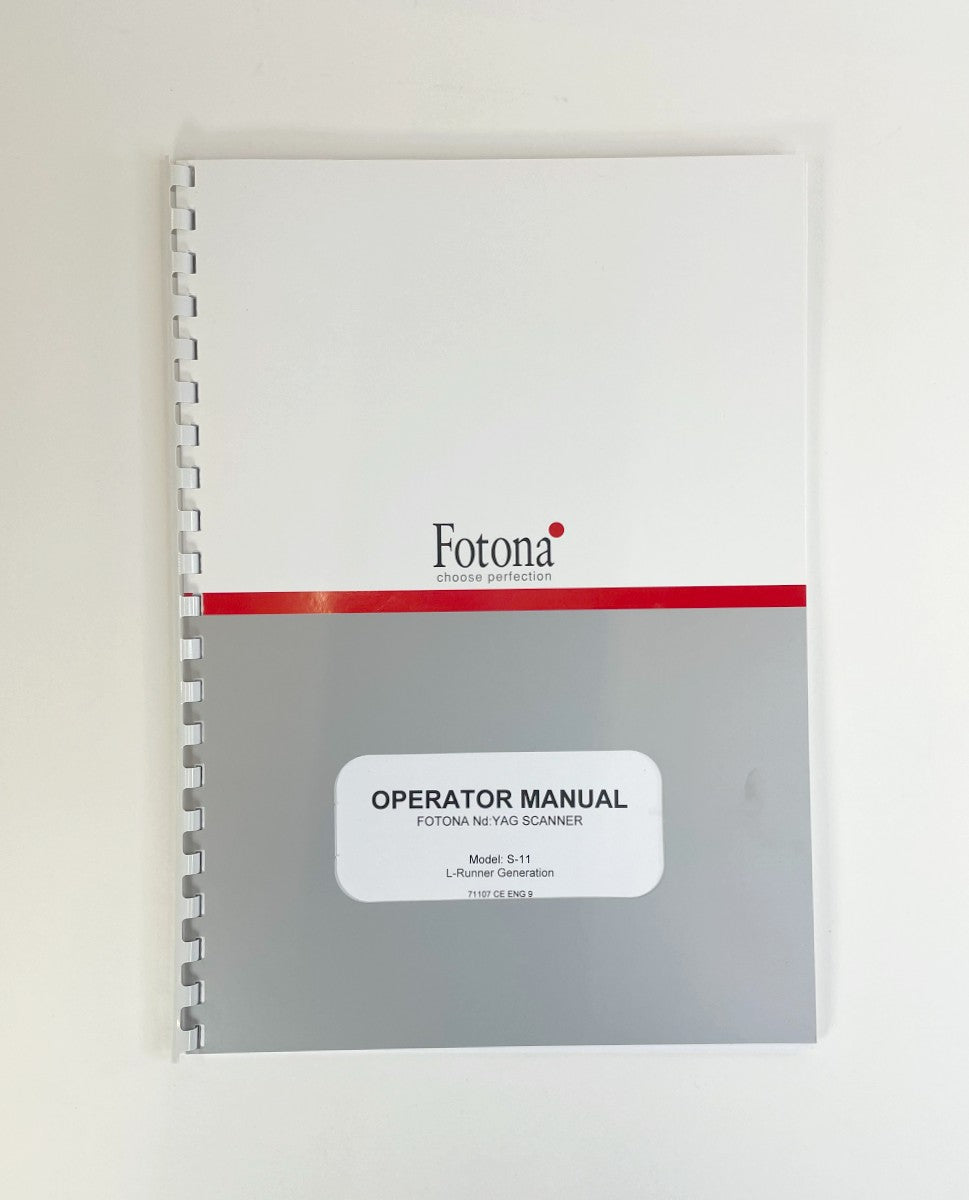 FOTONA Operator Manual Fotona Nd:yag Scanner S-11 L-RUNNER GENERATION 71107 CE ENG 9