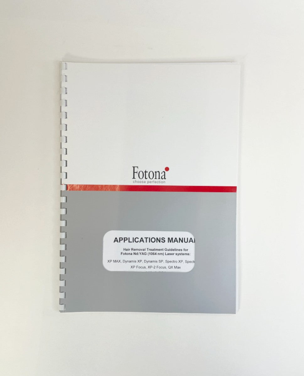 FOTONA Aplications Manual Hair Removal Treatment Guidelines For Fotona Nd:Yag (1064)