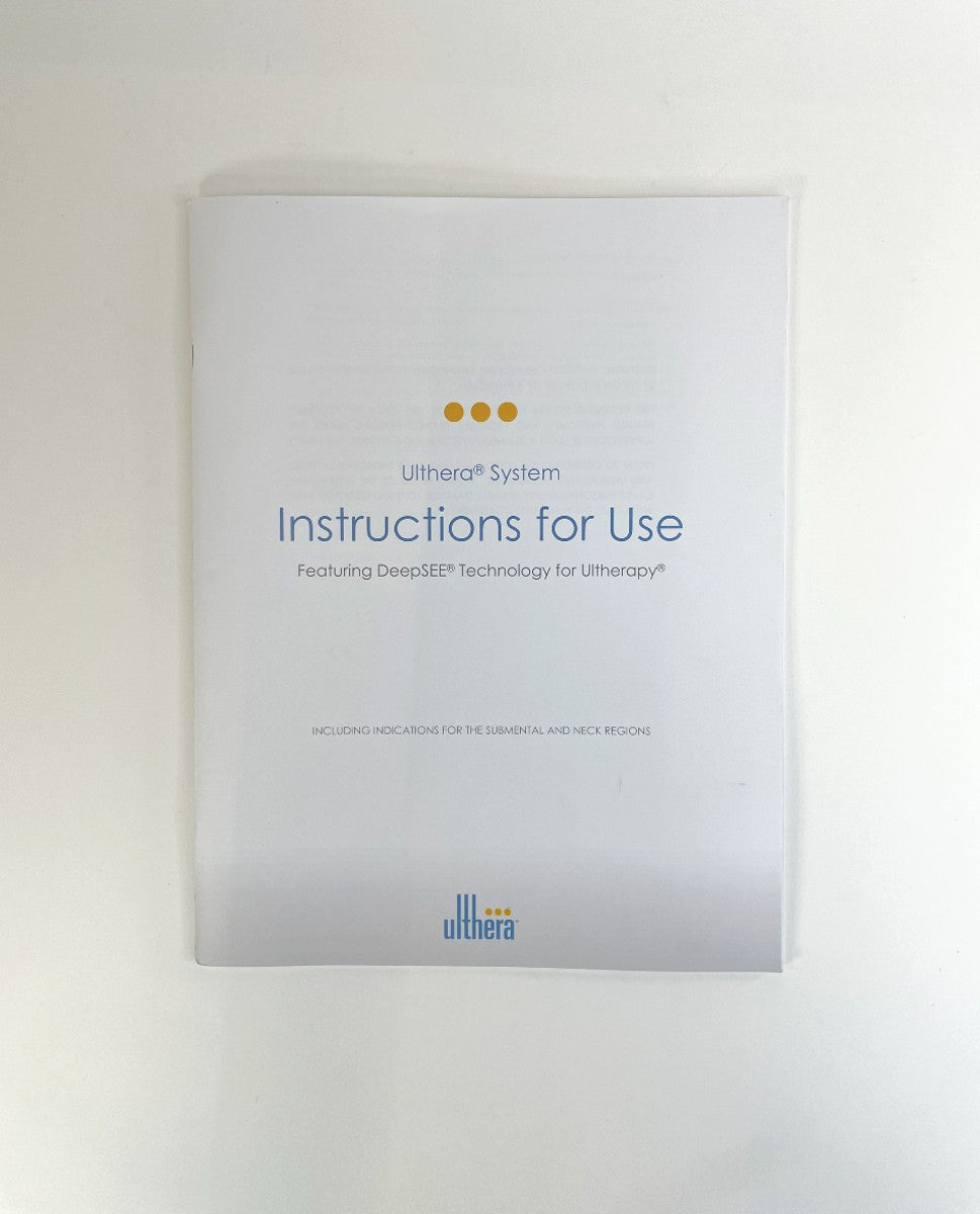 Ulthera Featuring DeepSEE Technology for Ultherapy Instruction for Use 1000931IFU Rev B