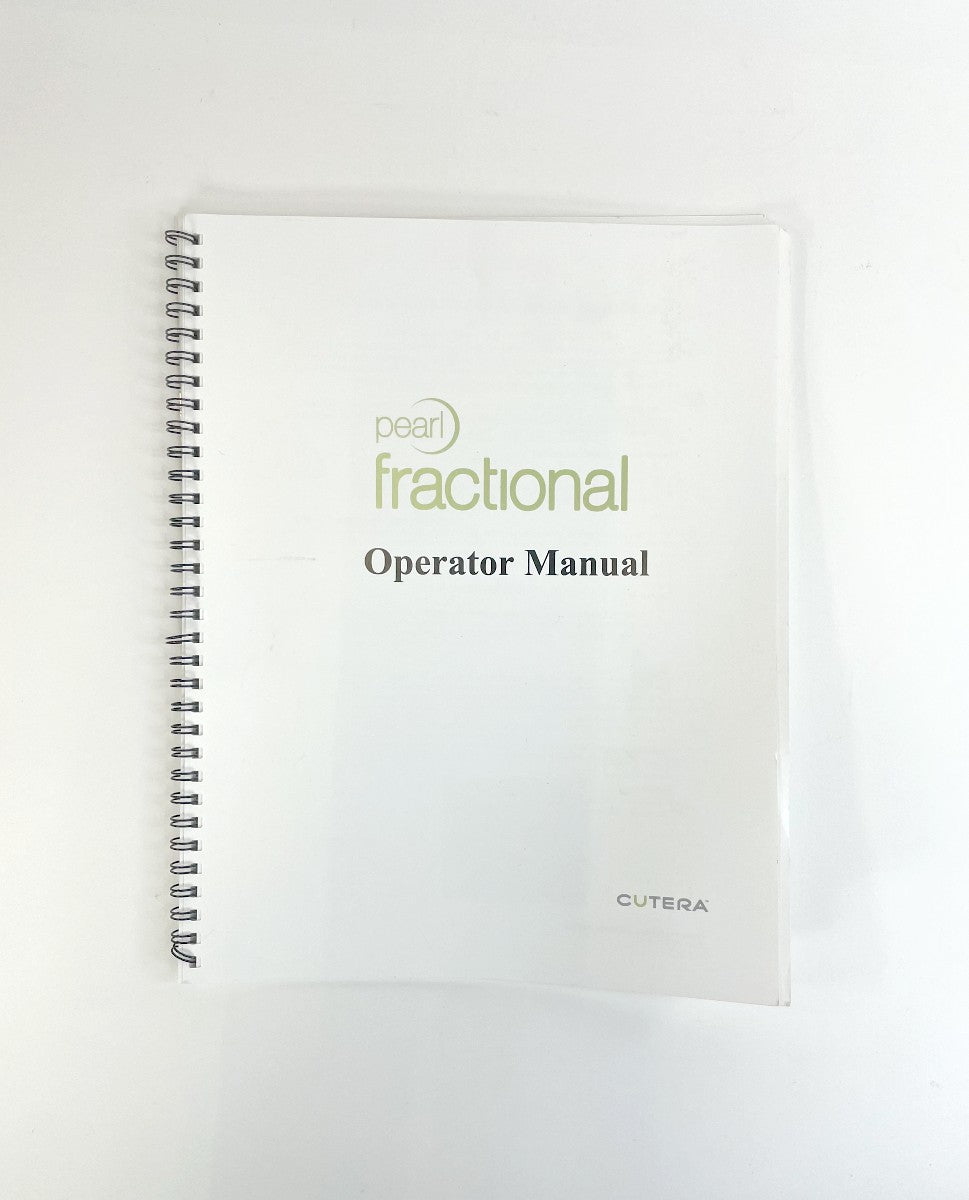 Laser Operator Manual User Guide - Cutera Pearl Fractional D0577 REV H
