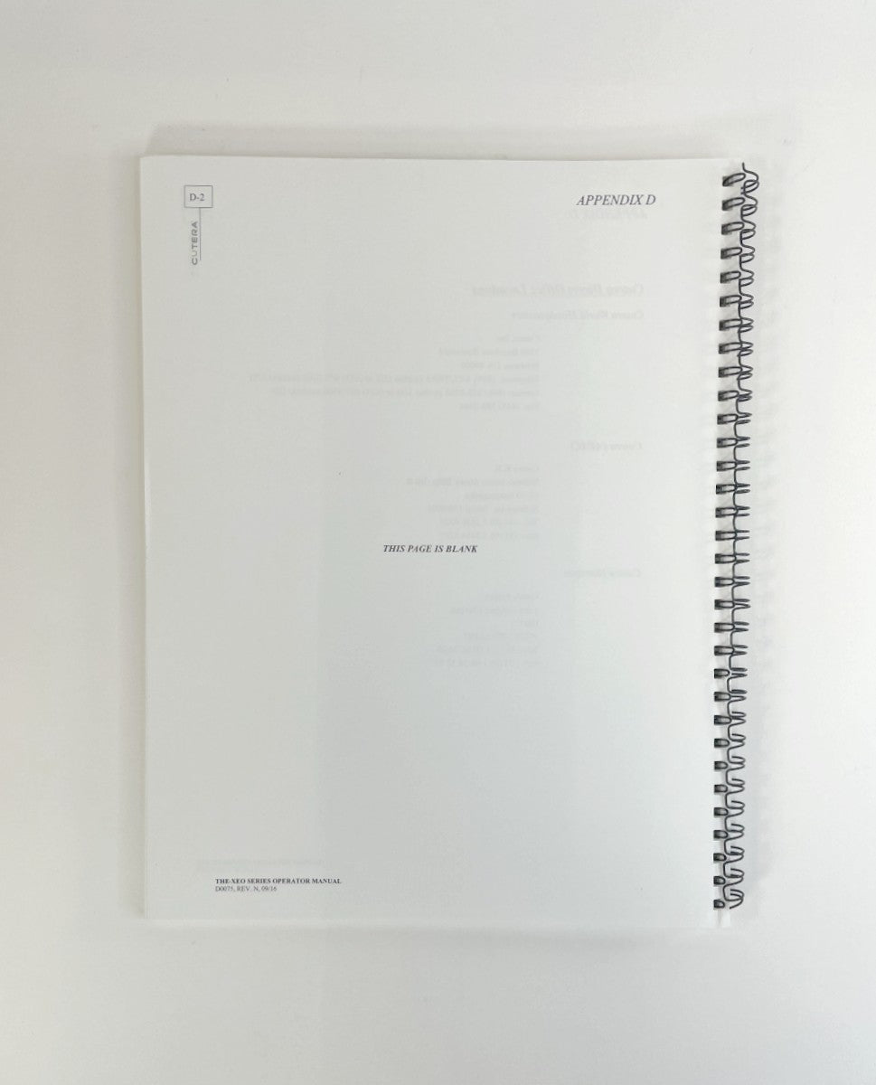 Cutera 09-2016 Operator Manual XEO Series D0075 REV N