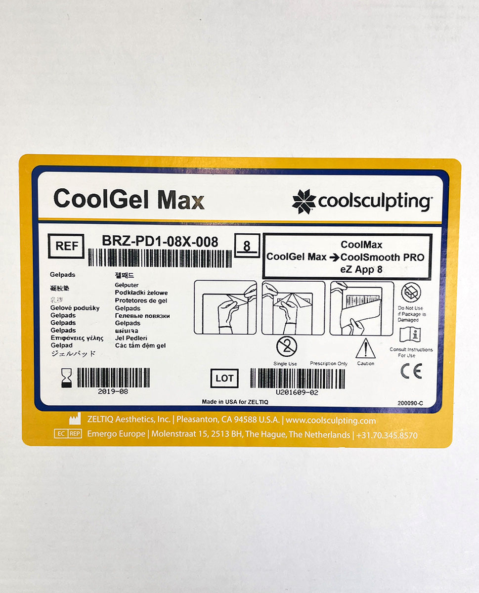 ZELTIQ CoolGel Max coolsculpting CoolSmooth PRO BRZ-PD1-08X-008 EXP 2019