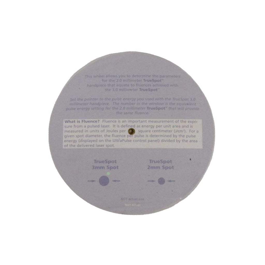 Lumenis UltraPulse Encore Guide WHEEL 3mm to 2mm TrueSpot Energy Fluence
