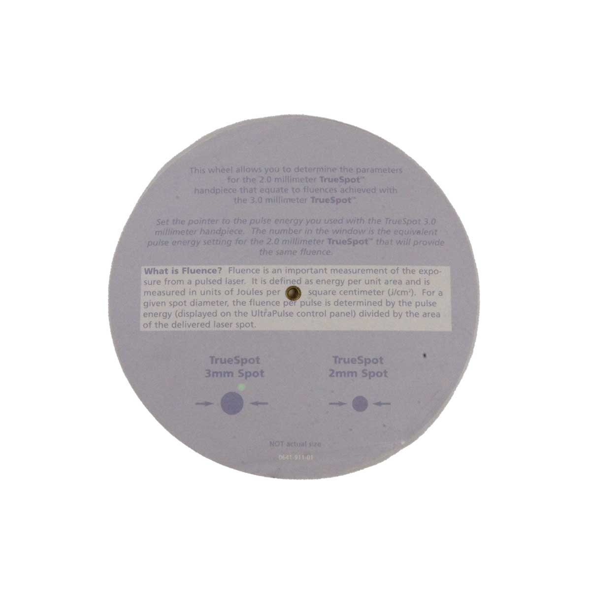 Lumenis UltraPulse Encore Guide WHEEL 3mm to 2mm TrueSpot Energy Fluence