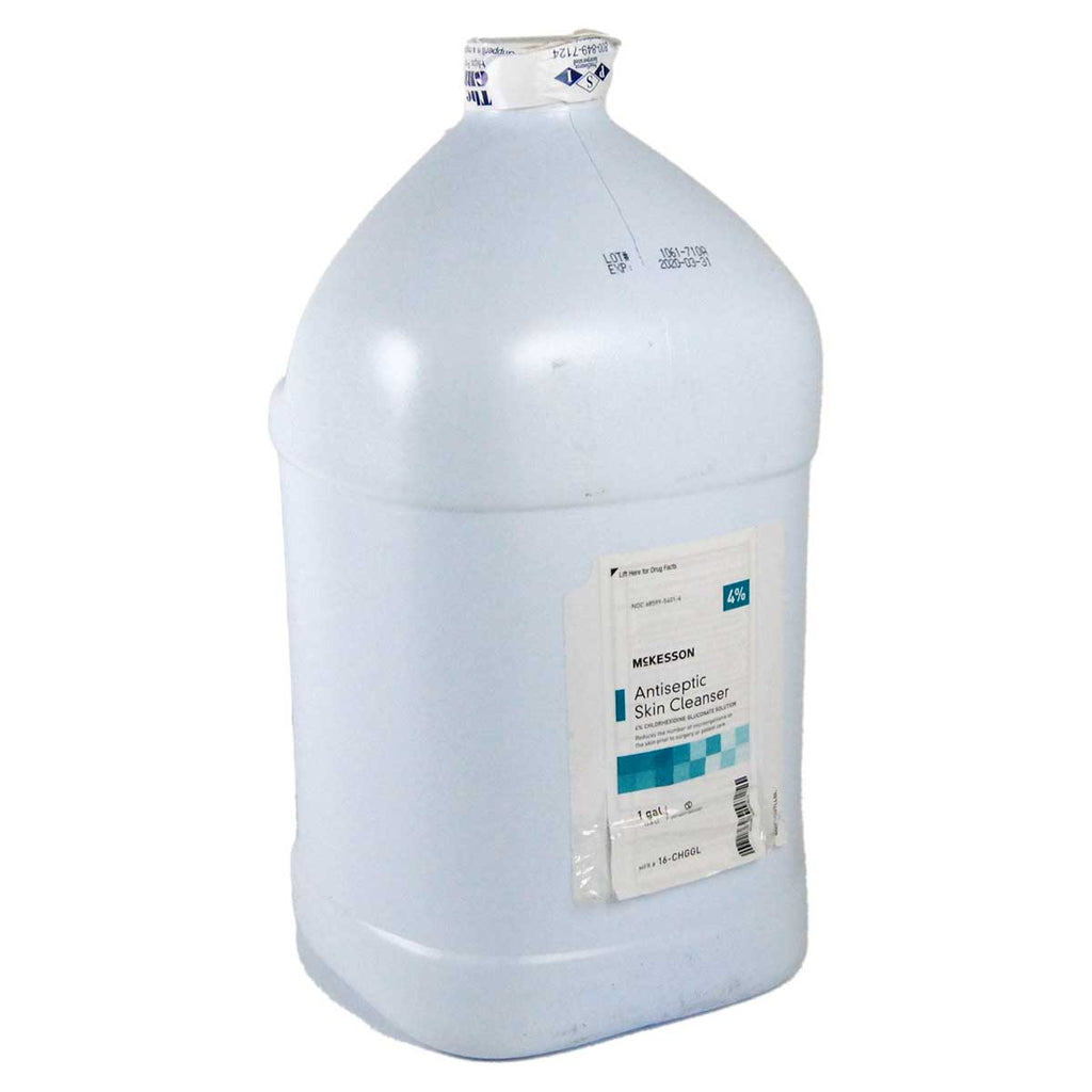 Antiseptic Skin Cleanser McKesson 1 Gallon Jug 4% Strength CHG Alcohol EXPIRED