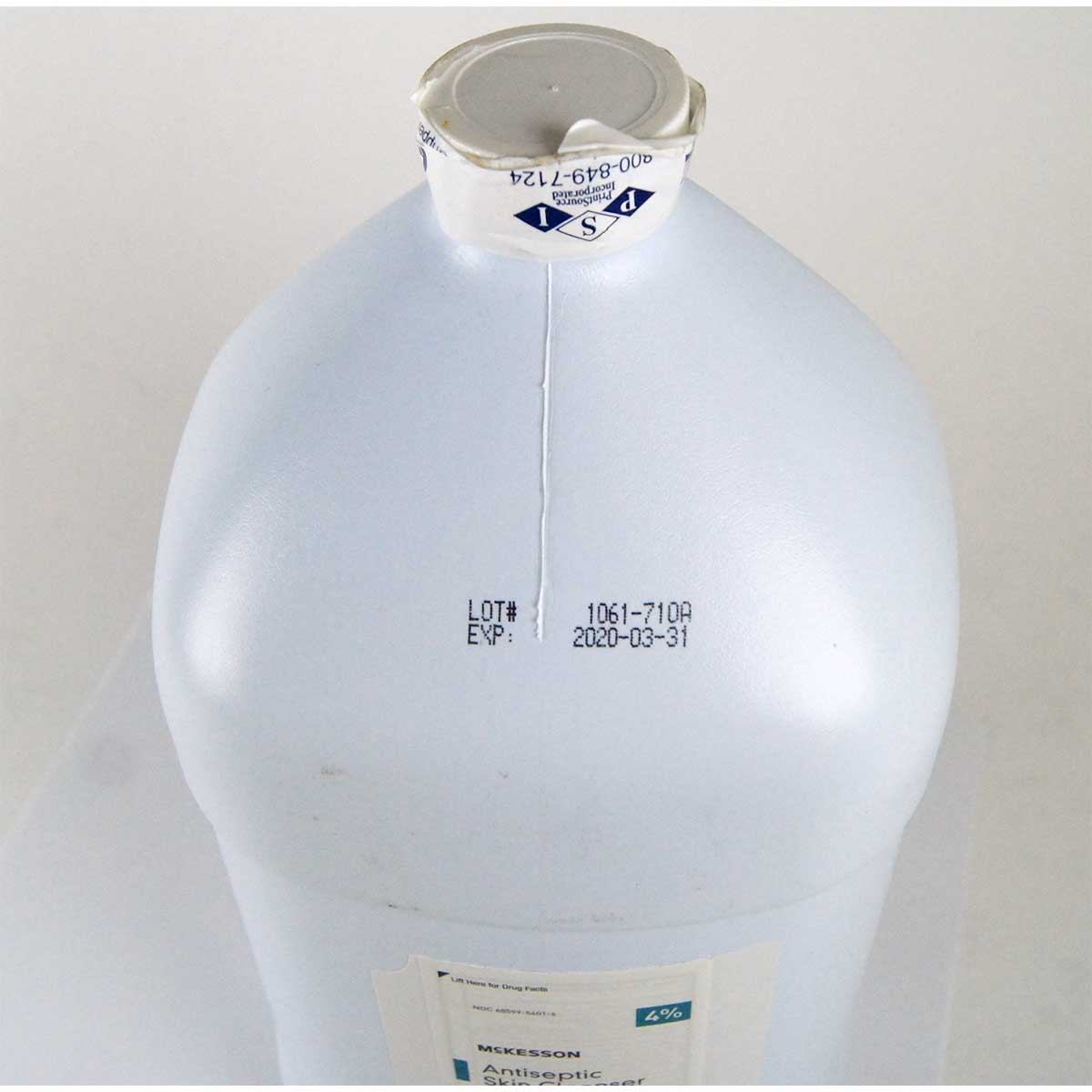 Antiseptic Skin Cleanser McKesson 1 Gallon Jug 4% Strength CHG Alcohol EXPIRED