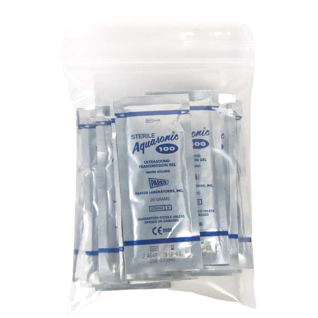Aquasonic 100 Ultrasound Transmission Gel 20gm Foil Pouch EXP2018 Pack of 16