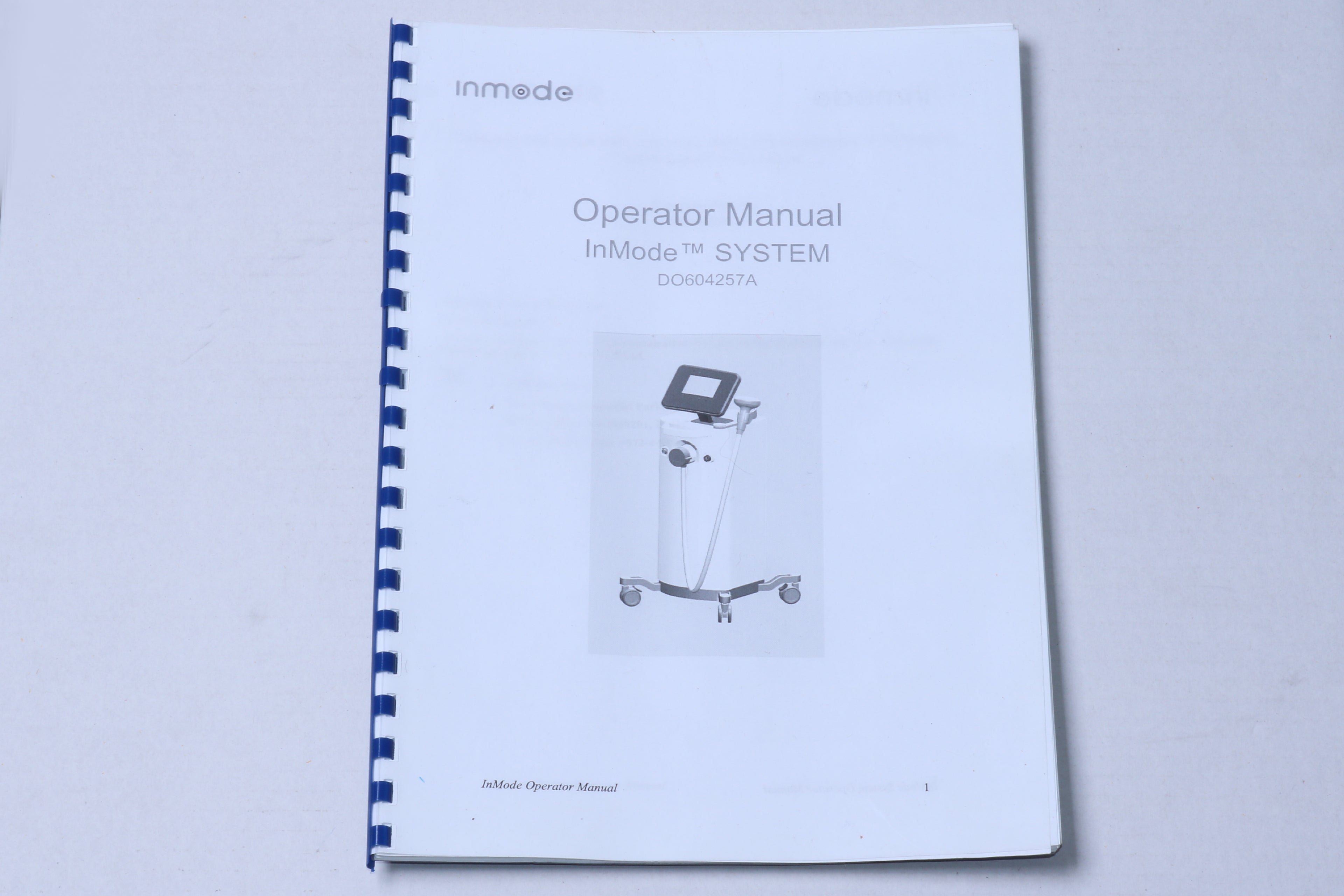 2013 InMode System w/ Diolaze Lumecca Fractora Forma Plus BodyFX Operator Manual