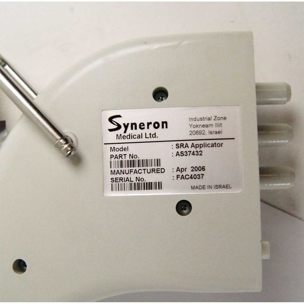 Syneron Candela Elos SRA Applicator IPL RF Skin Rejuvenation Handpiece AS37432