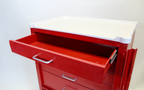 Waterloo Healthcare 6-Drawer Steel X-Tall Emergency Cart, Lever Lock, Red
