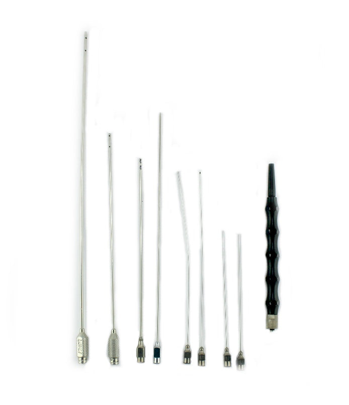 Cannulae Surgical Instrument Aspiration Cannula Handpiece Small Set Kit x9 Pcs