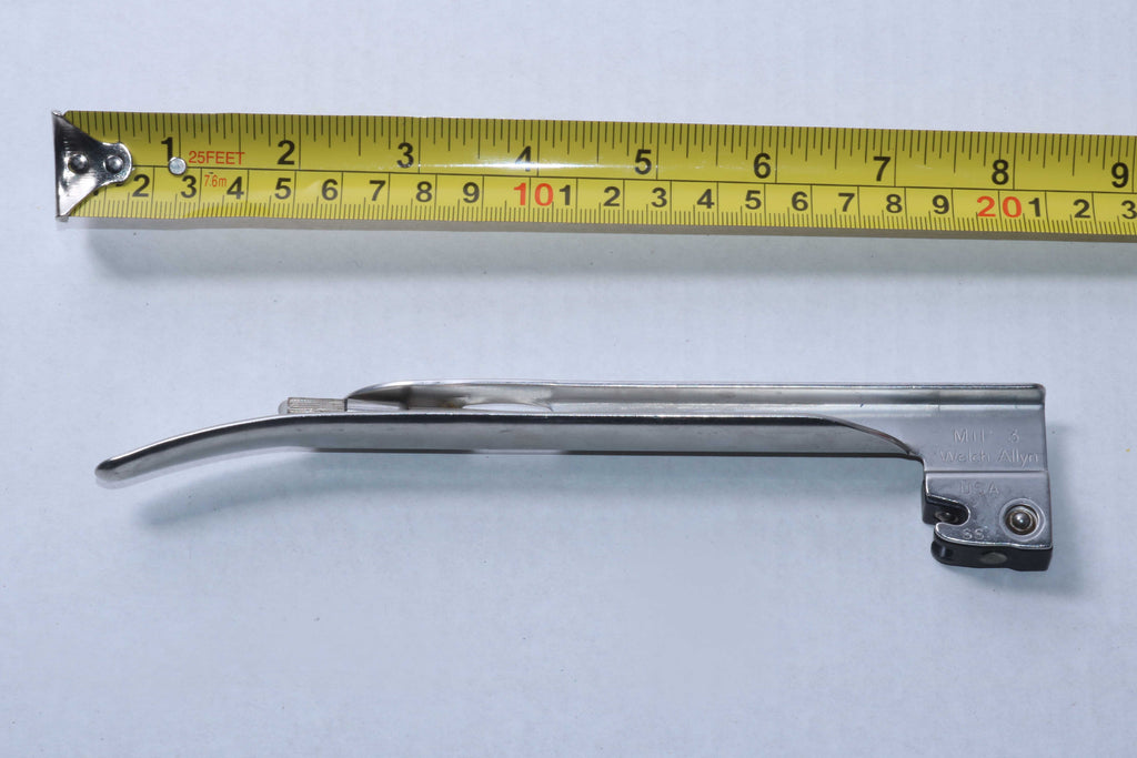 Welch Allyn Miller 68043 Fiber Optic Laryngoscope Blade Size 3 UNTESTED AS IS
