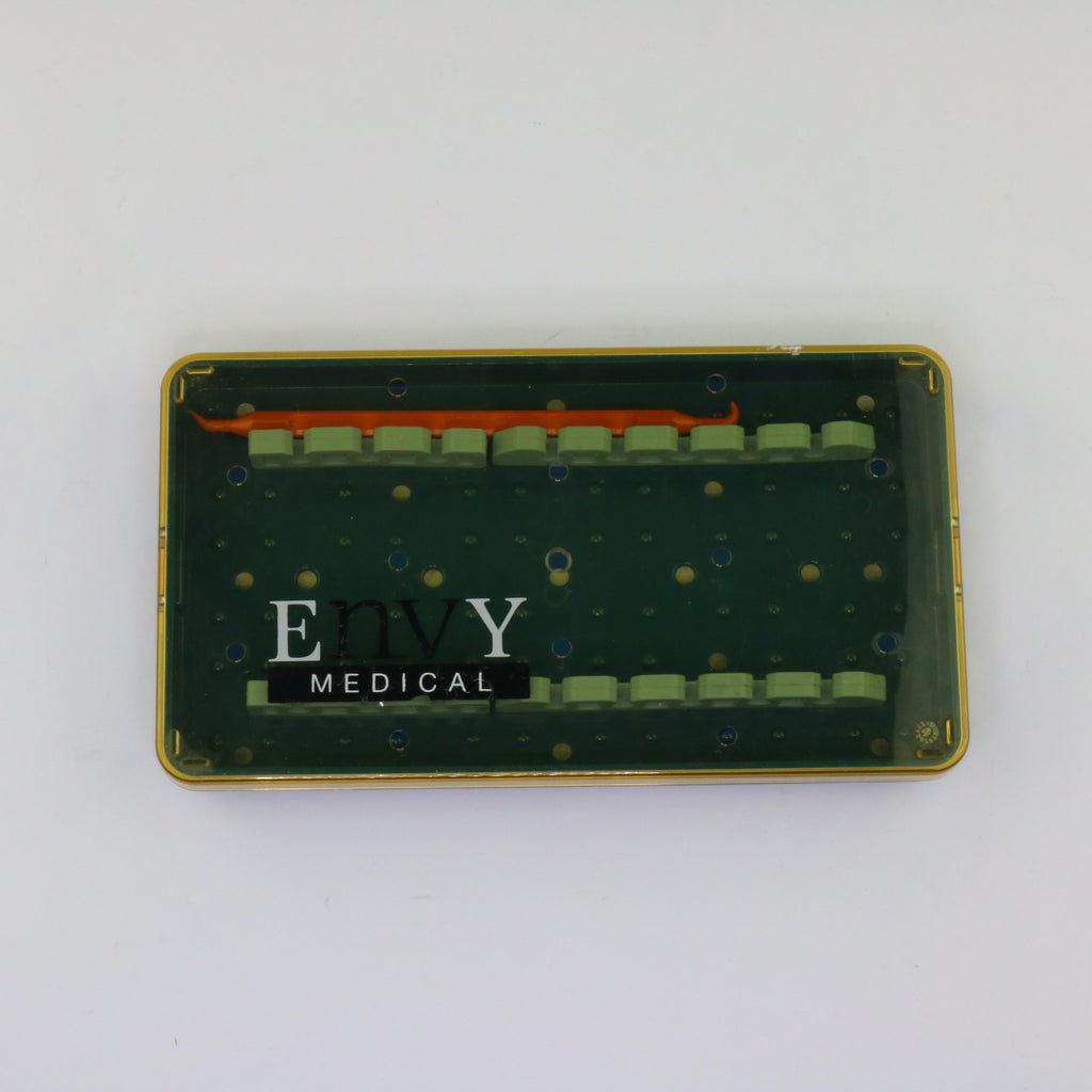 Envy Medical Silk Peel Tip Sterilization Autoclave Tray Case w/ Pick 7.5x4"