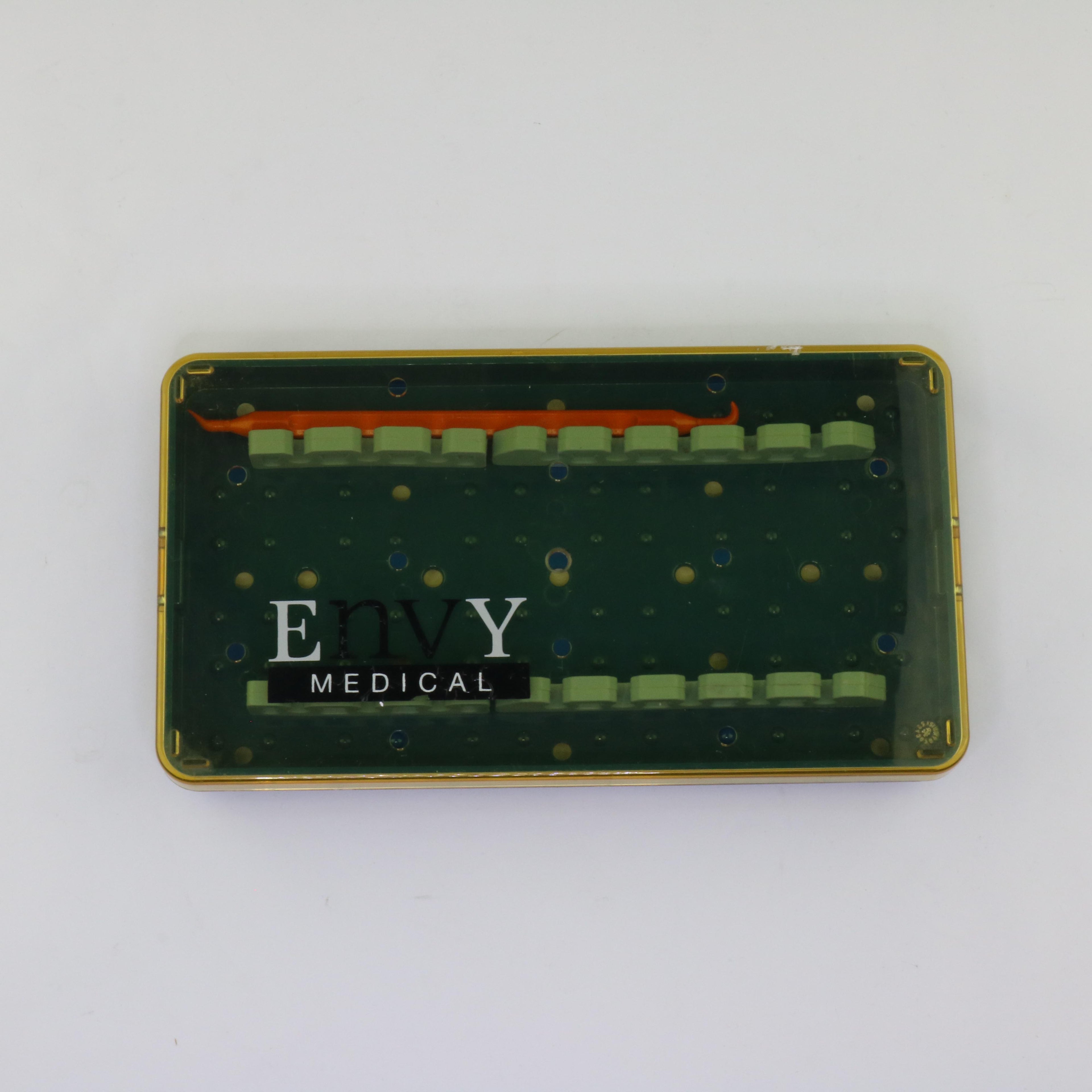 Envy Medical Silk Peel Tip Sterilization Autoclave Tray Case w/ Pick 7.5x4"
