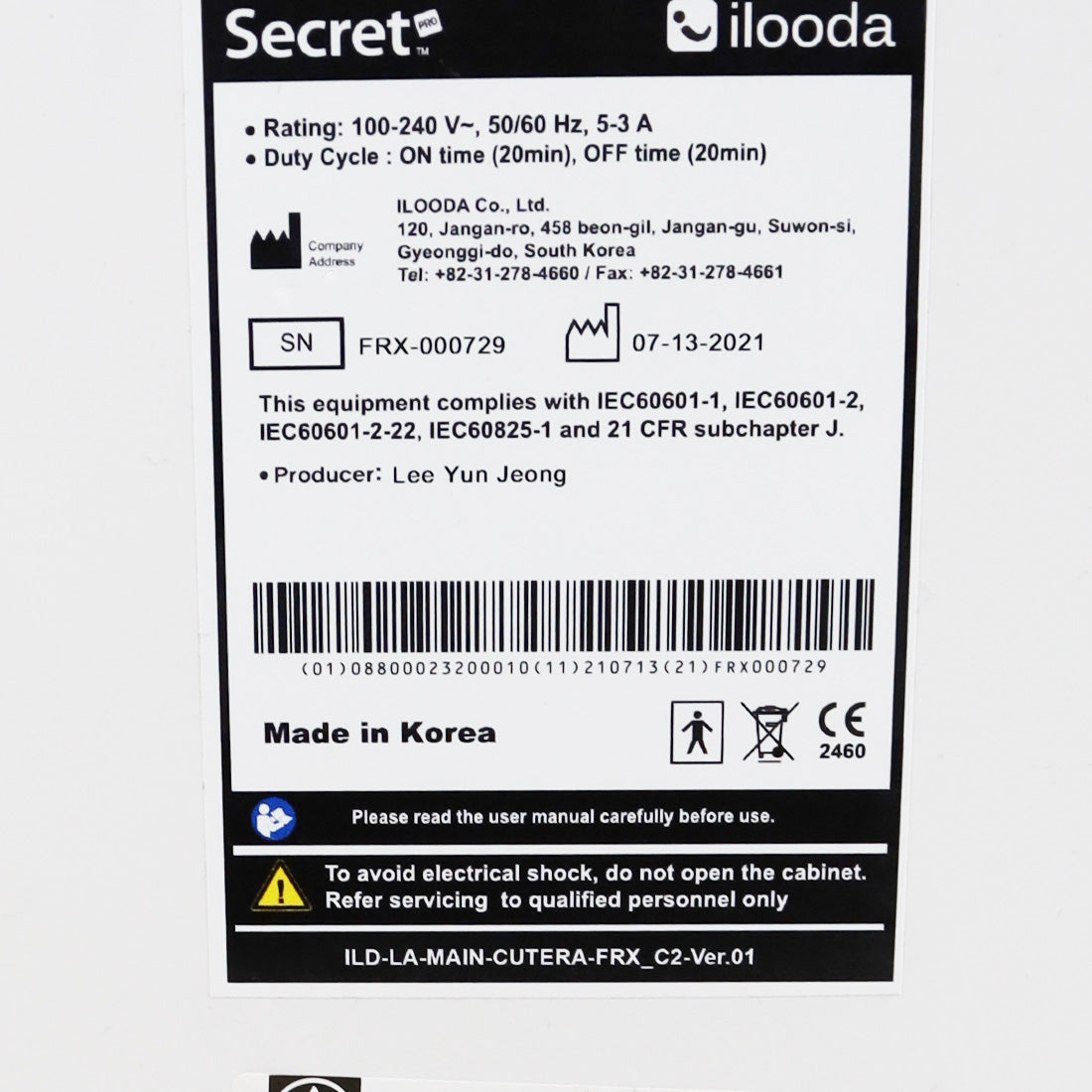 2021 Cutera Secret PRO System