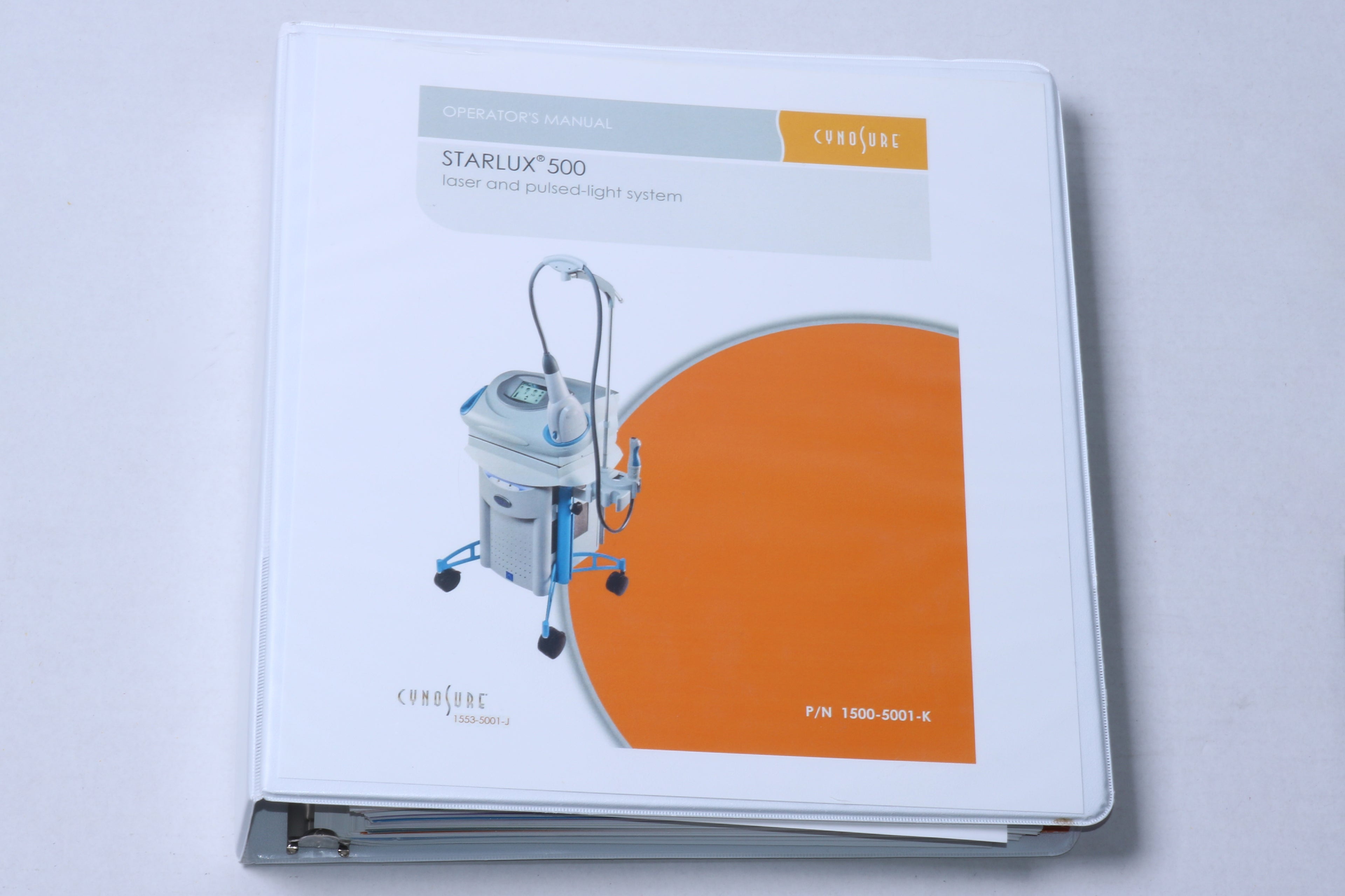 Cynosure Palomar Starlux 500 Laser IPL User Operator Manual Star Lux 1500-5001