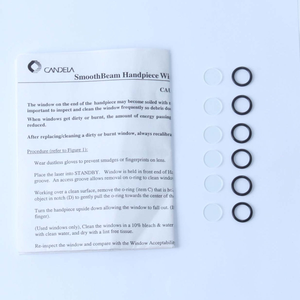 Candela SmoothBeam Laser Handpiece Window Replacement Kit Multipack 7122-00-3007