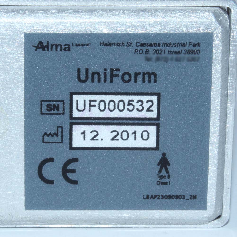 2010 Alma Accent XL Uni Form UniForm RF Body Contouring Massage Head Handpiece