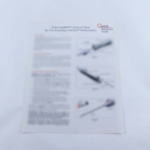 Cynosure SmartLipo Triplex SideLaze800 Fiber Handpiece Quick Reference Guide