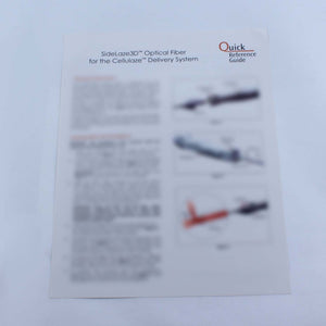 Cynosure Cellulaze SideLaze3D Optical Fiber Handpiece Quick Reference Guide REV3