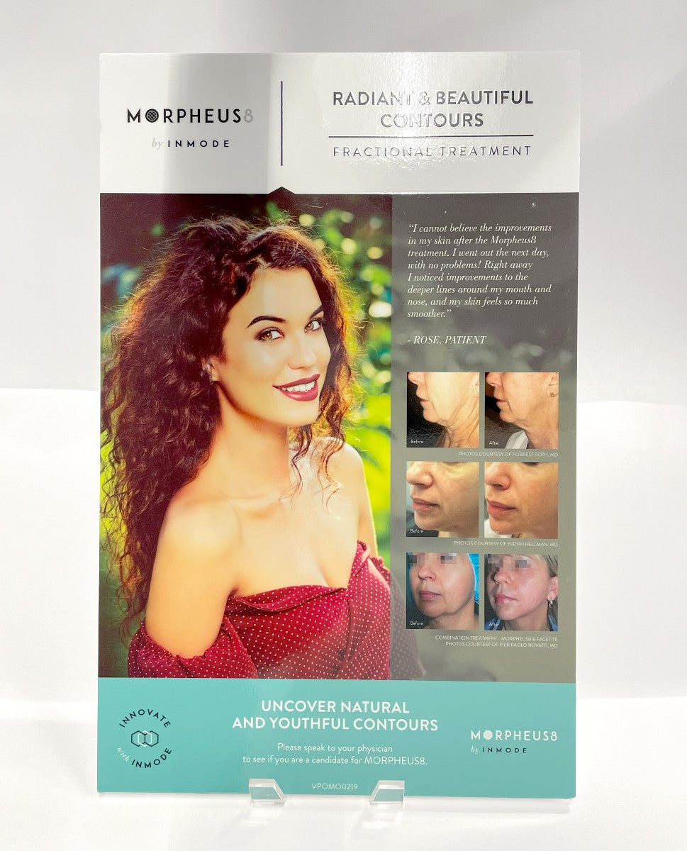MORPHEUS8 by INMODE Counter Card "RADIANT & BEAUTIFUL CONTOURS FRACTIONAL TREATMENT "
