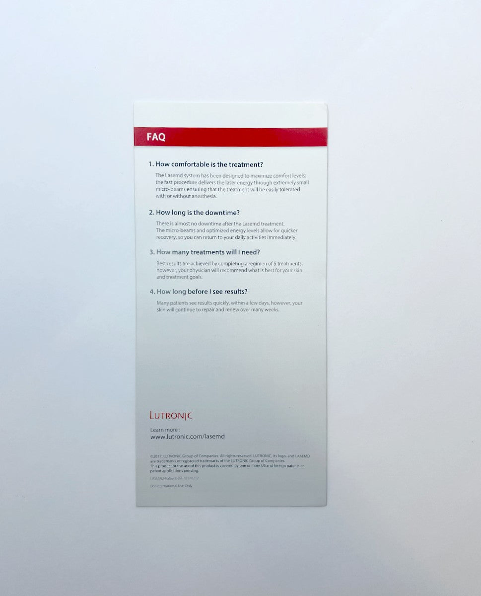 Lutronic Lasewd The Ideal System Cosmeceutical Delivery Brochure 50 Pack