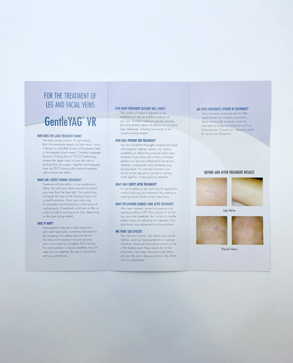 GentleYAG Patient Information Laser Treatment Brochures 15pk