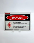 LUTRONIC “DANGER” Plastic Warning Sign Laser Radiation