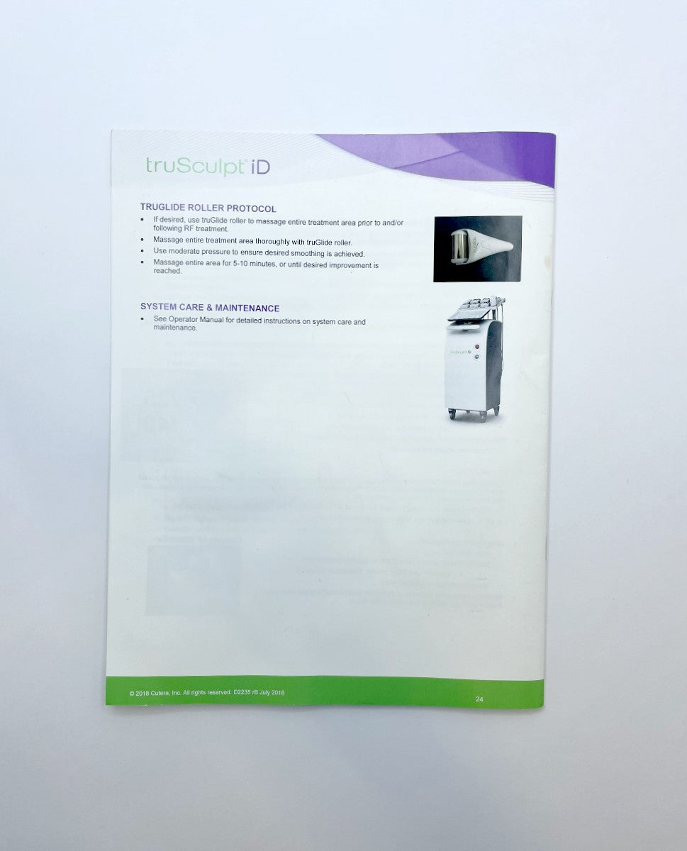 Cutera truSculpt iD Treatment Guidelines User