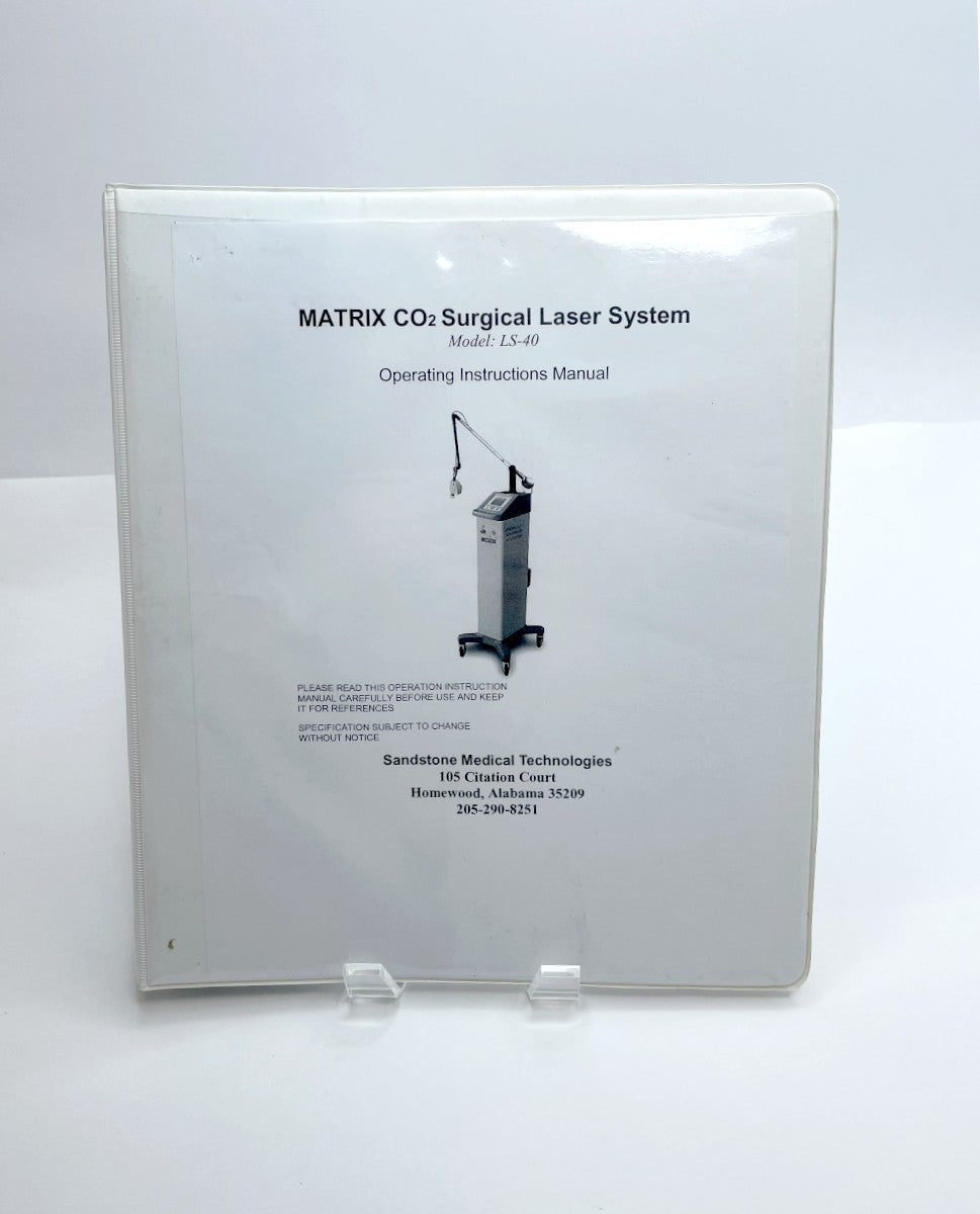 Matrix CO2 Surgical Laser System Model: LS-40 Operating instructions manual