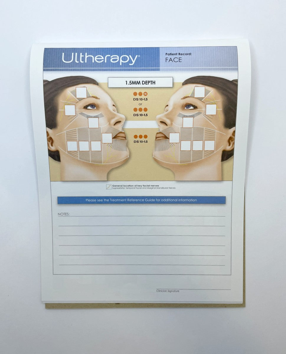 Ulthera Ultherapy Patient Record: Face Sheet x20 Sheets