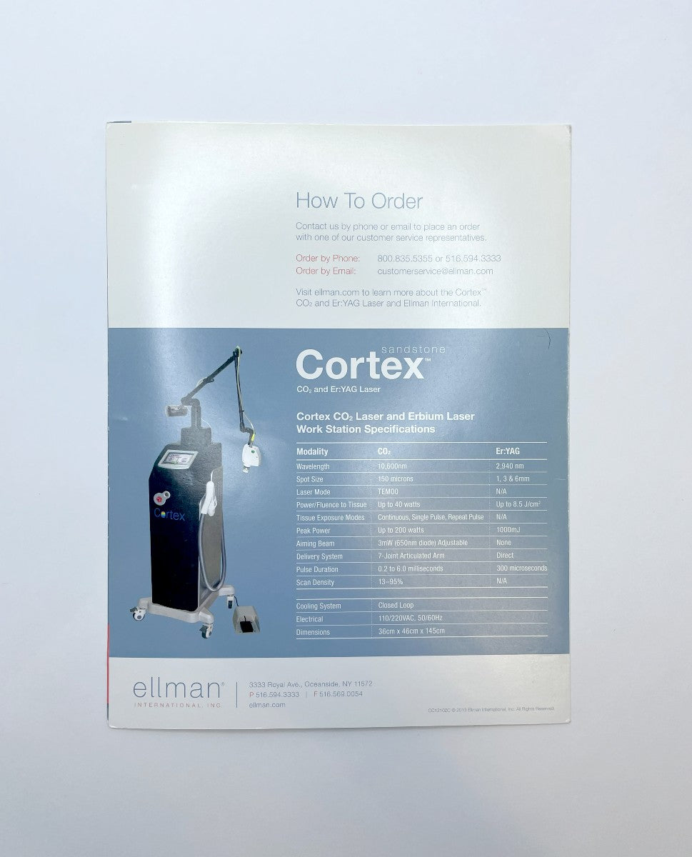 ELLMAN SANDSTONE CORTEX CO2 AND Er: YAG LASER WORK STATION SPECIFICATIONS